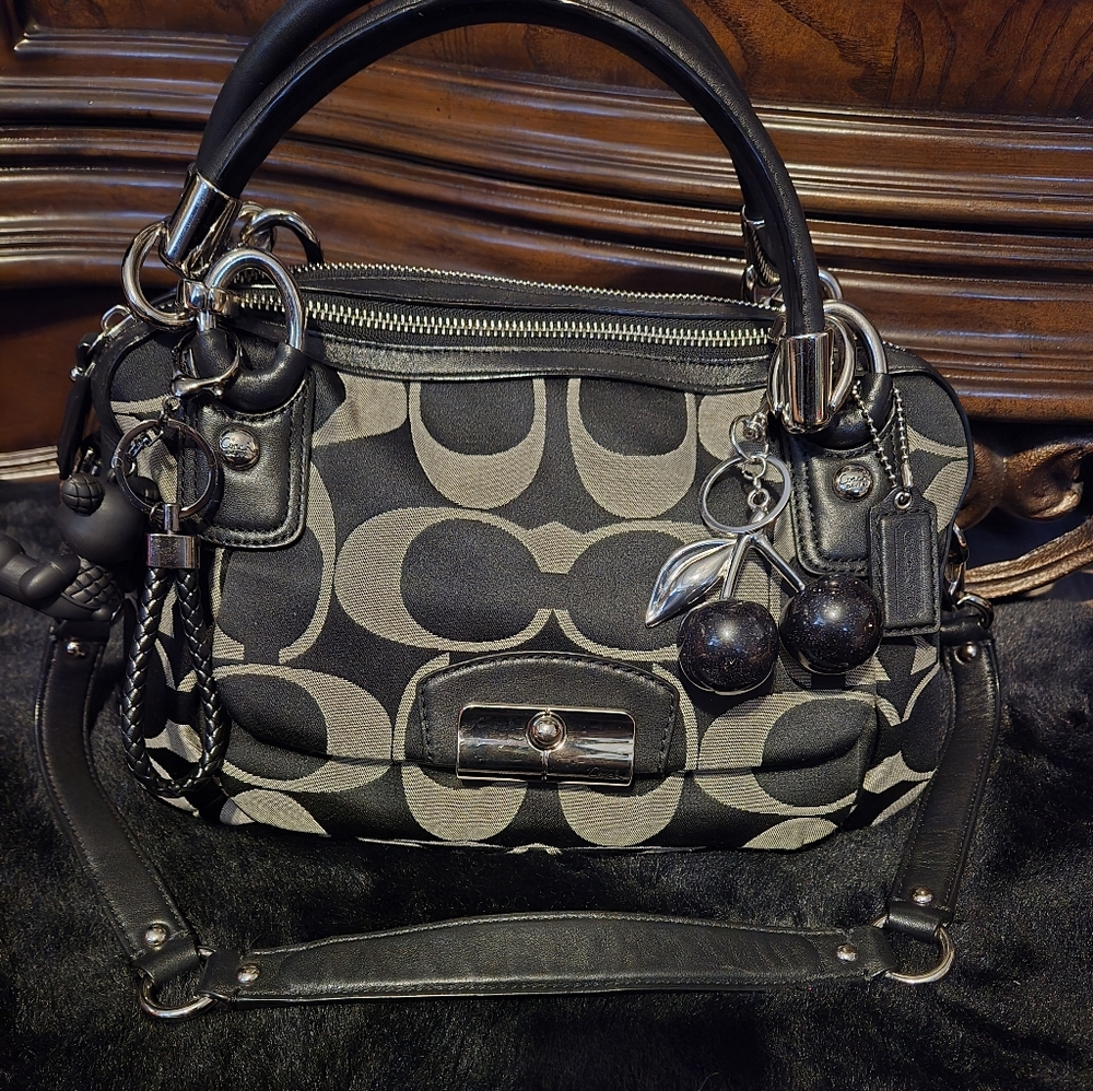 Coach Kristen Double Zip Signature Satchel